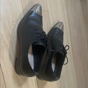 Zara lace up Shoes with Silver Accents size 8